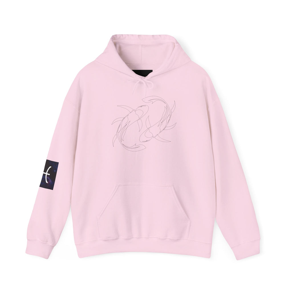 Pisces Hoodie — Minimal Astrological Symbol Pullover