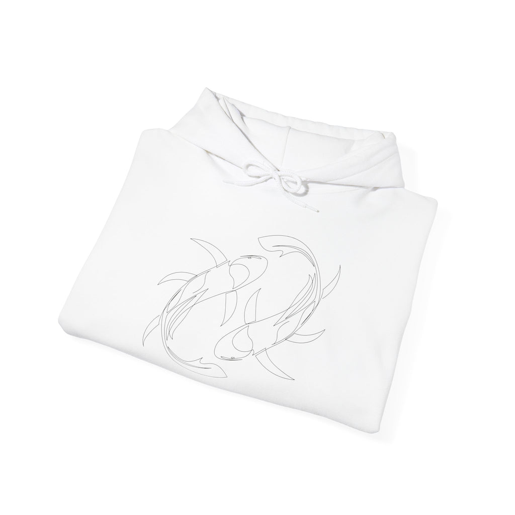 Pisces Hoodie — Minimal Astrological Symbol Pullover
