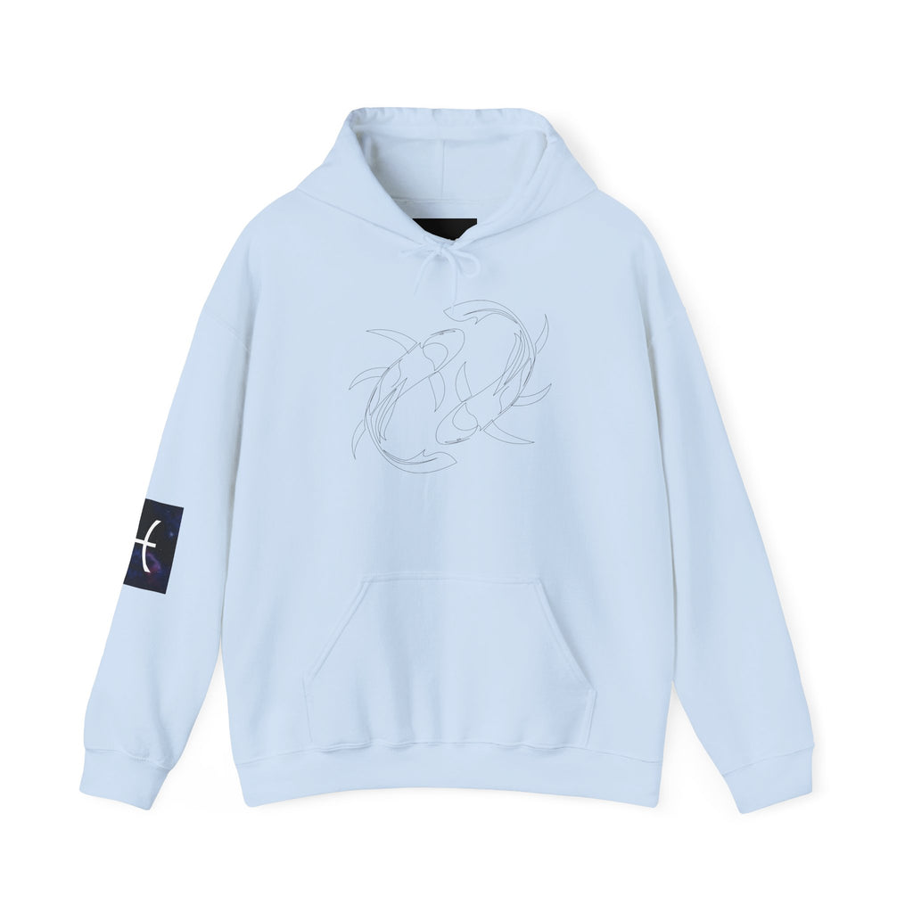 Pisces Hoodie — Minimal Astrological Symbol Pullover