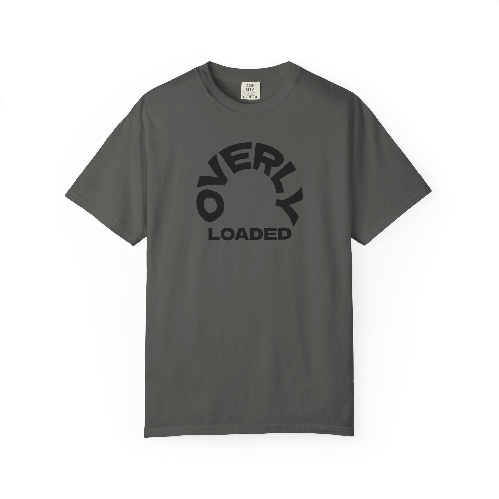 Overly Loaded Graphic T-Shirt — Bold Arch Logo Tee
