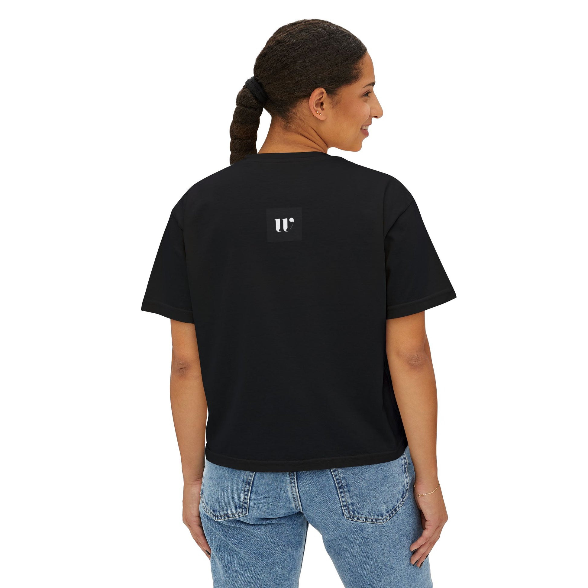 Minimalist Stethoscope Crop Top — Women's Boxy Tee for Nurses & Medical Students