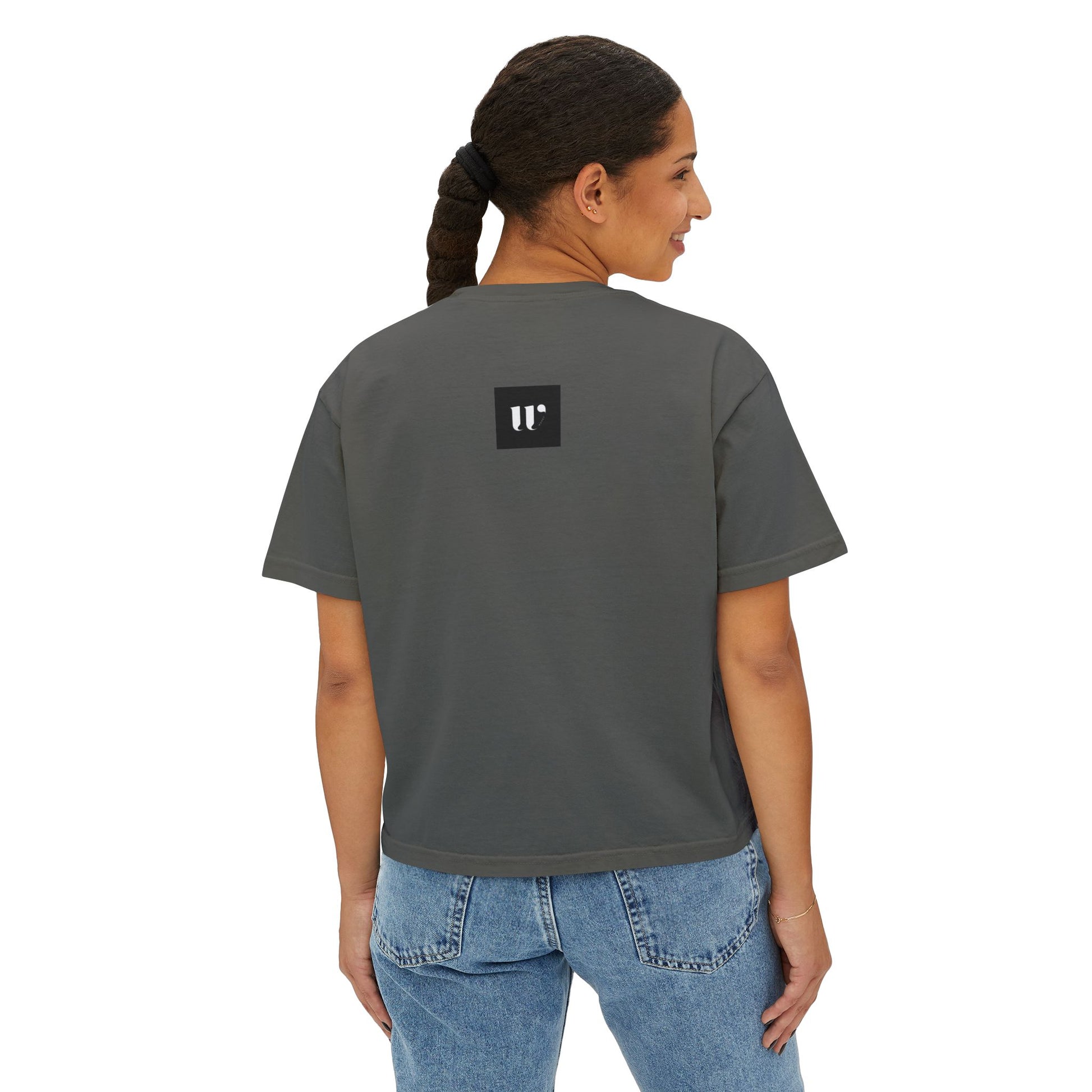 Minimalist Stethoscope Crop Top — Women's Boxy Tee for Nurses & Medical Students